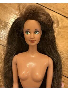 Vintage 1990 Barbie’s Friend TERESA Long Brunette Hair Green Eyes Hispanic Doll